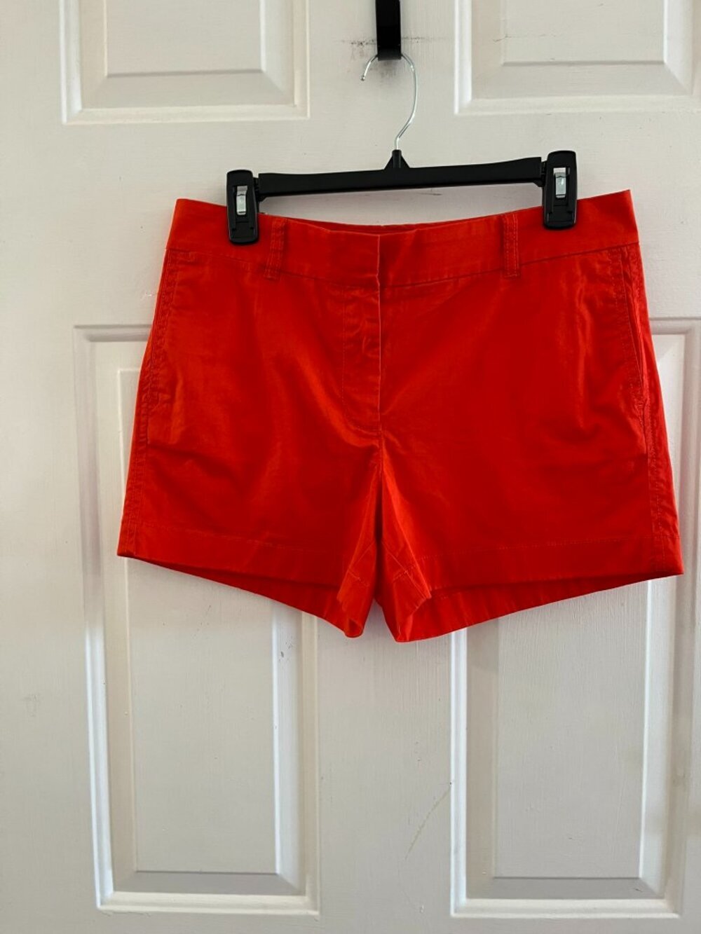 J. Crew Woman's Red 4" Inseam Minimalist Summer Vacation Chino Shorts Sz 6